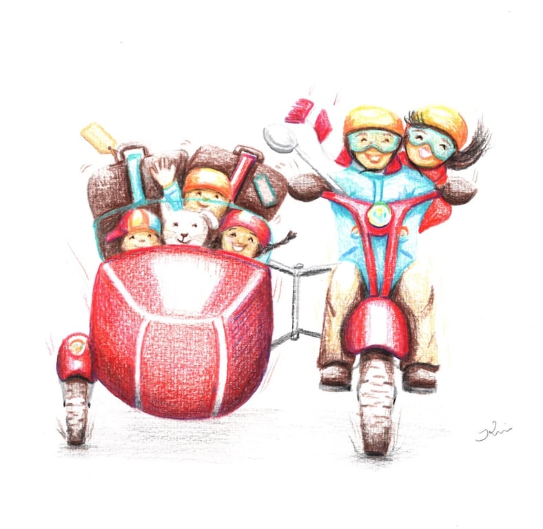 Inspire by Kim - Kimberley Kay Family Holiday Motor Bike and Side Car – Copyright Kim