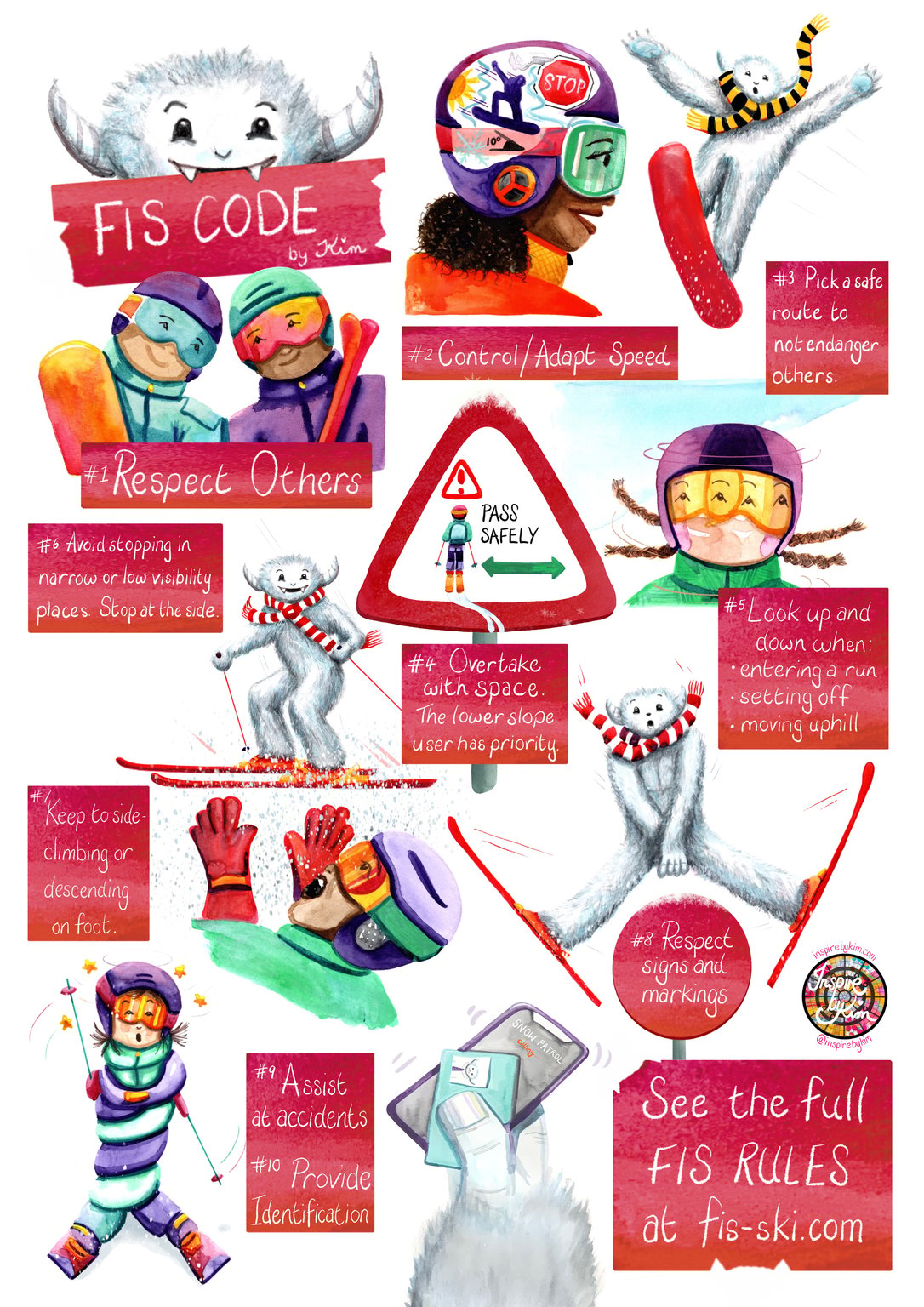 Inspire by Kim - Kimberley Kay FIS Snow Safety Code – Copyright Kim