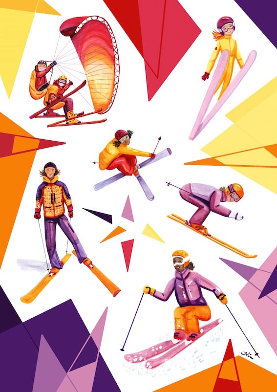 Inspire by Kim - Kimberley Kay Ski Montage – Wall Art
