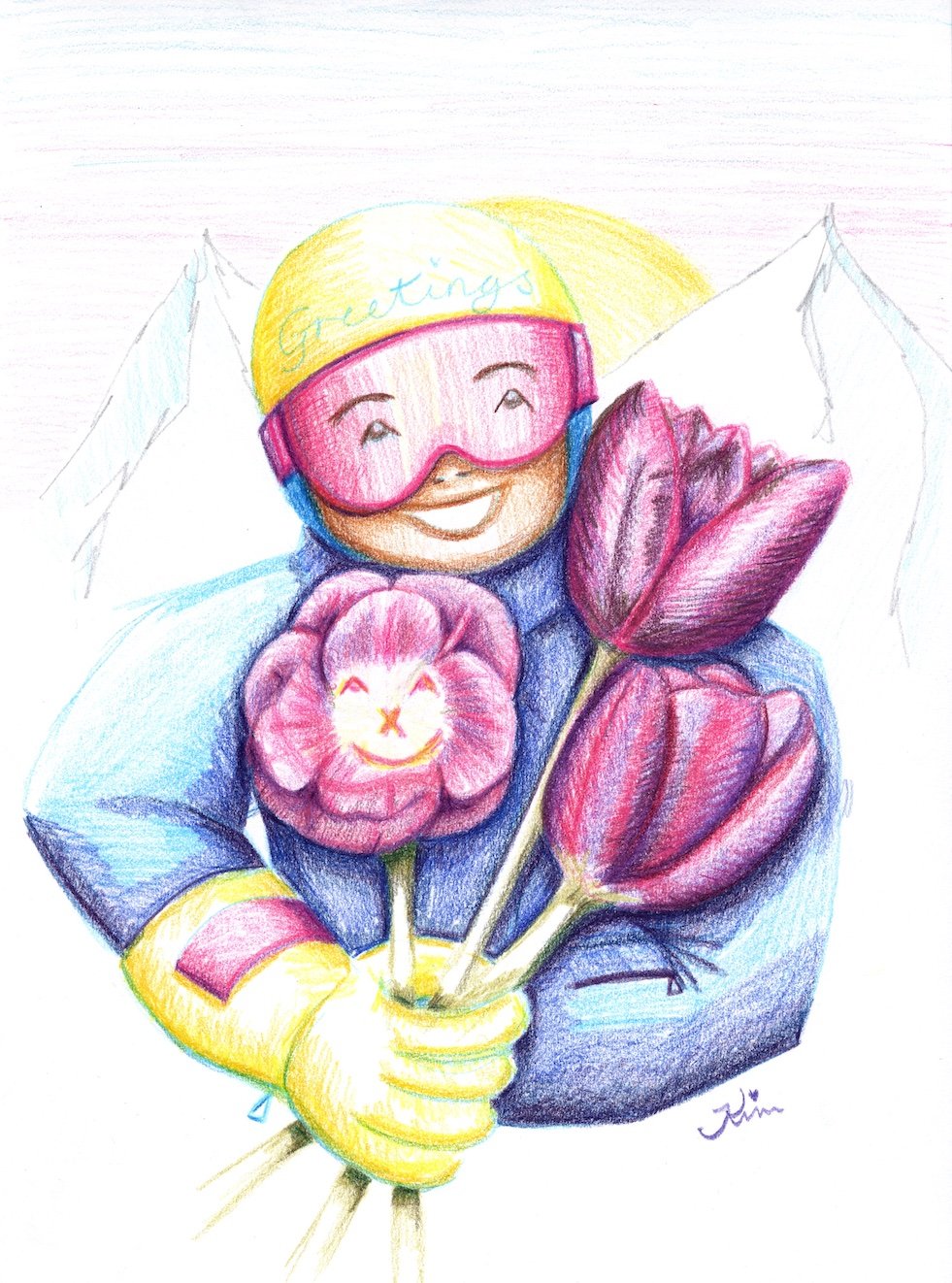 Inspire by Kim - Kimberley Kay Snowsport Tulip Greetings