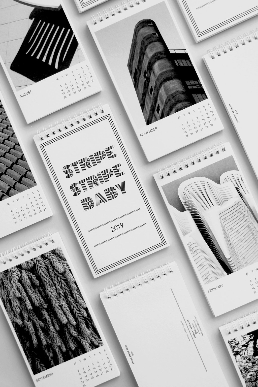 Coco Lom Stripe Stripe Baby 2019 Calendar and Postcard Book