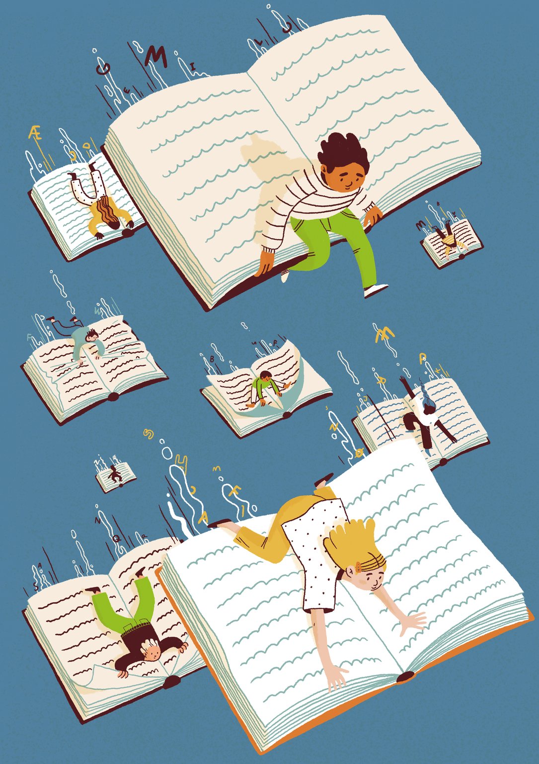 sidsel sørensen Alinea – editiorial illustration – Reading advantages