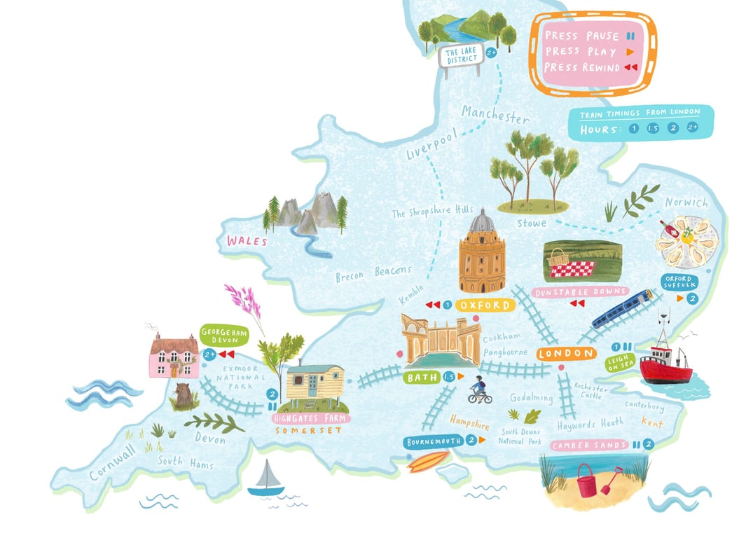 Stella Isaac Illustration CAWSTON MAP