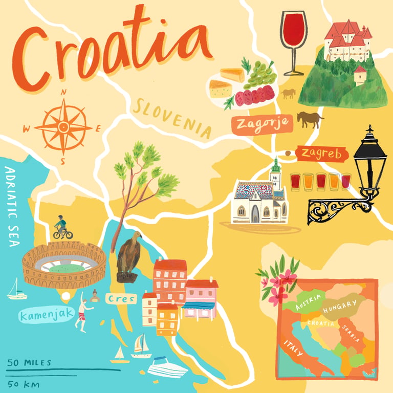 Stella Isaac Illustration Lonely Planet Croatia