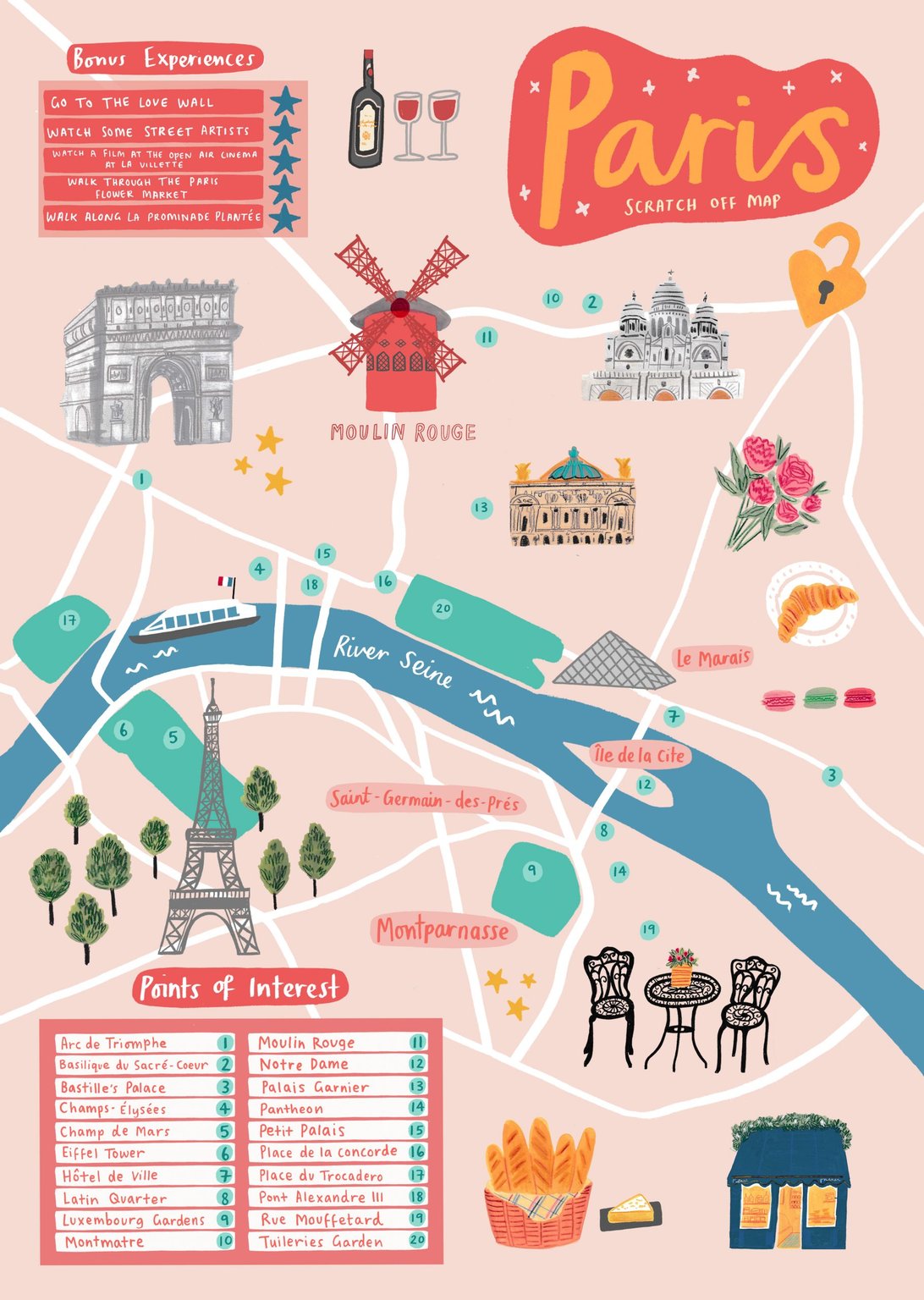 Stella Isaac Illustration Paris Map