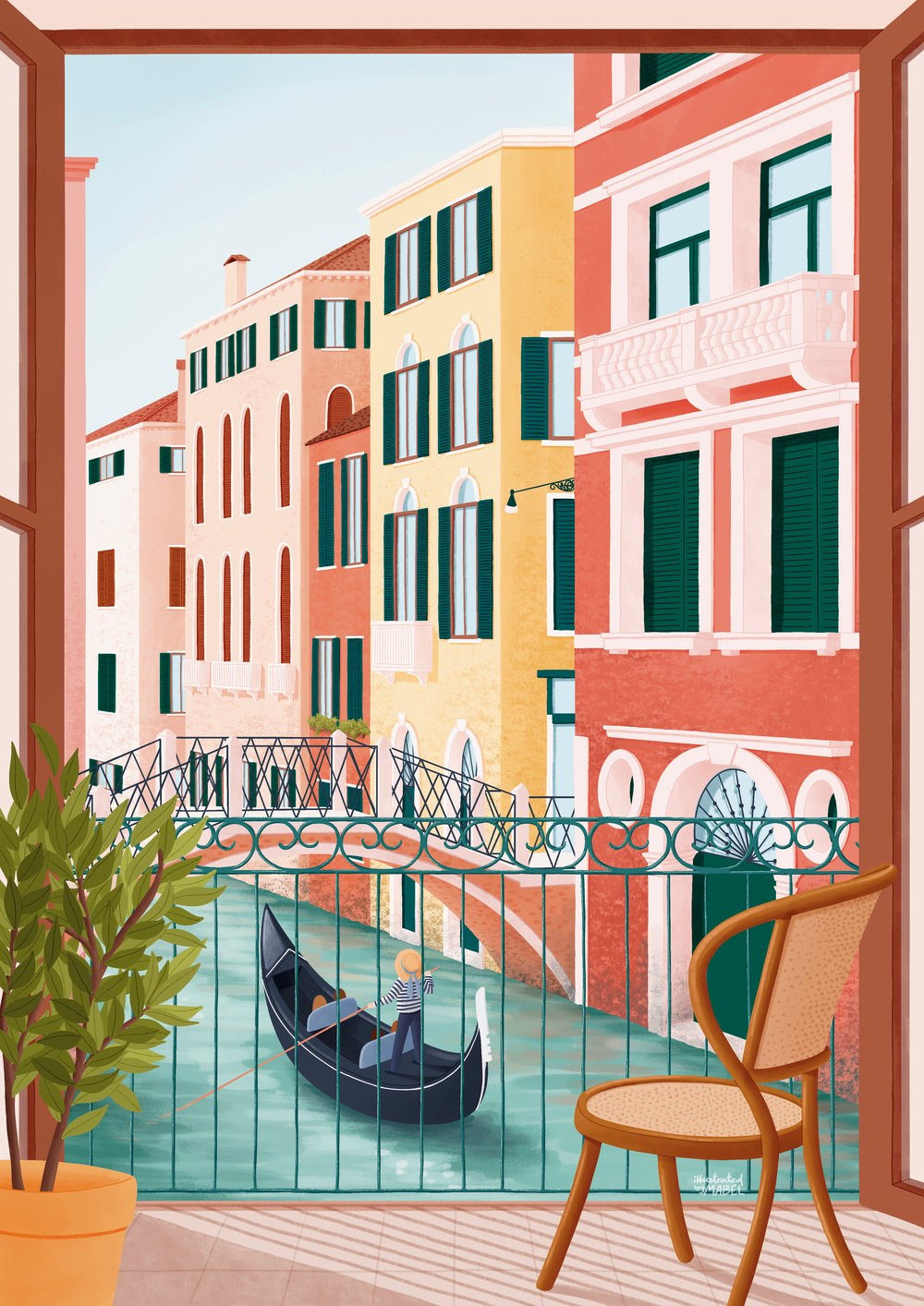 Mabel Sorrentino Venice Illustration by Freelance Illustrator Mabel Sorrentino_Illustrated By Mabel