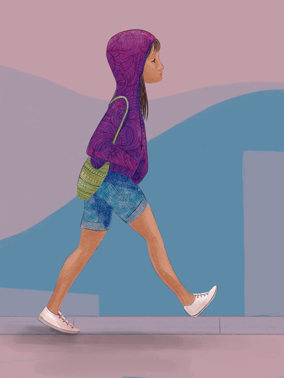 Jacinta Read Hoodie_Girl_Walking