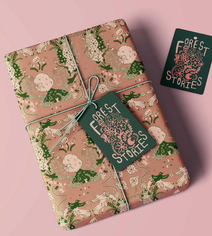 Brilliant branding Illustration Part 1 Curated by AOI “Forest Stories” Wrapping paper