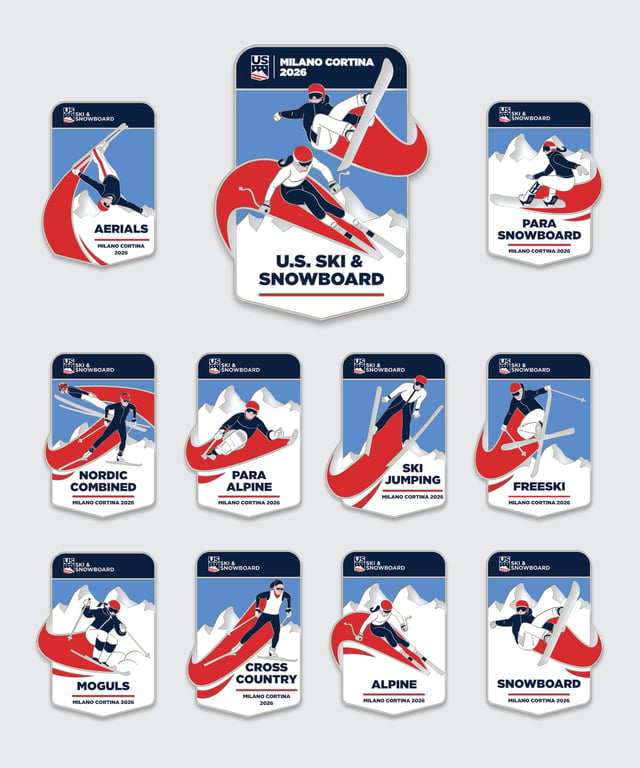 Somewan U.S. Ski and Snowboard Milano Cortina 2026 Olympic Pins