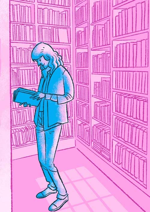 Nick Moffatt Amongst the shelves
