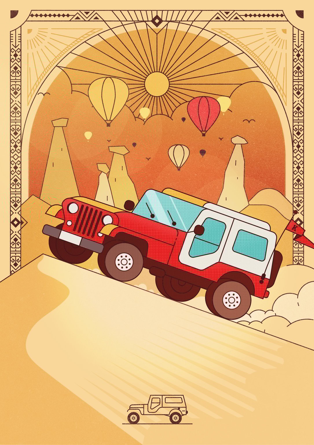 Kürsat Ünsal Jeep CJ6 Poster / C. Silbak