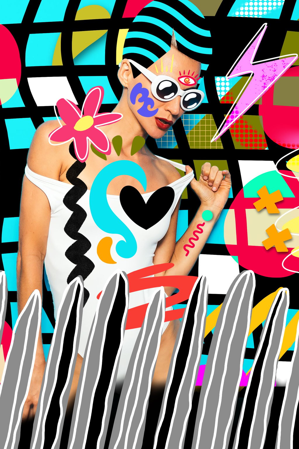 Manic Minotaur ‘Digital Attitude’ Mixed Media Illustration