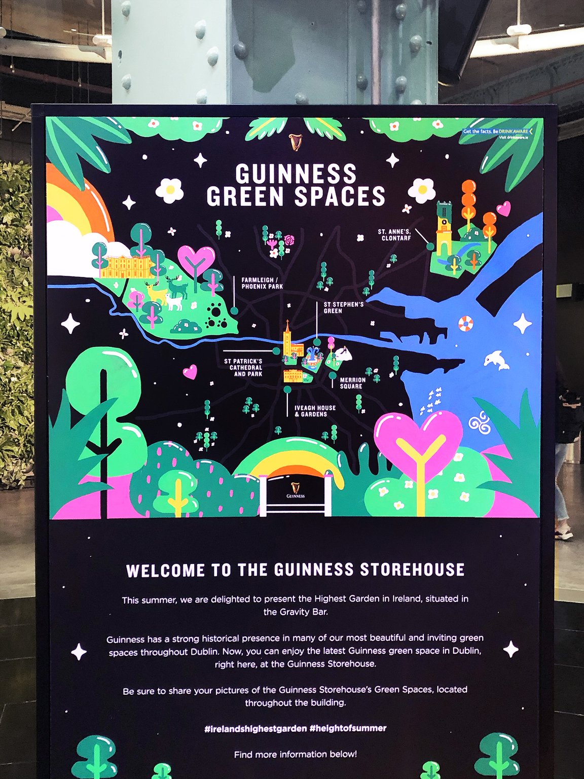 grace enemaku Map of the green spaces in Dublin for Guinness