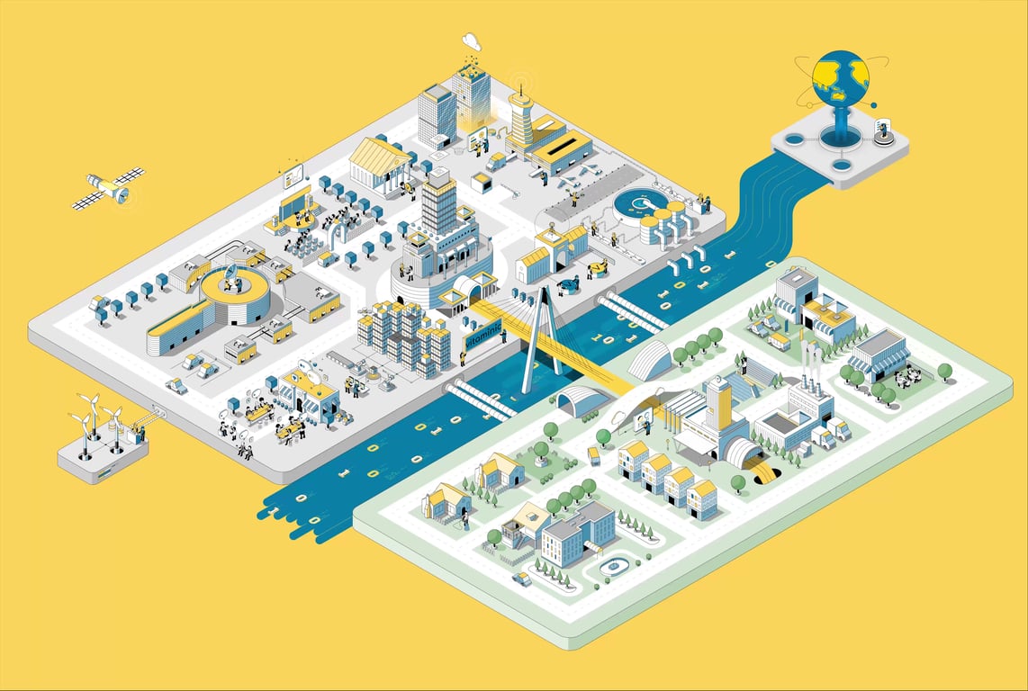Kürsat Ünsal Vitaminic Isometric Map / C.Bancomail.it