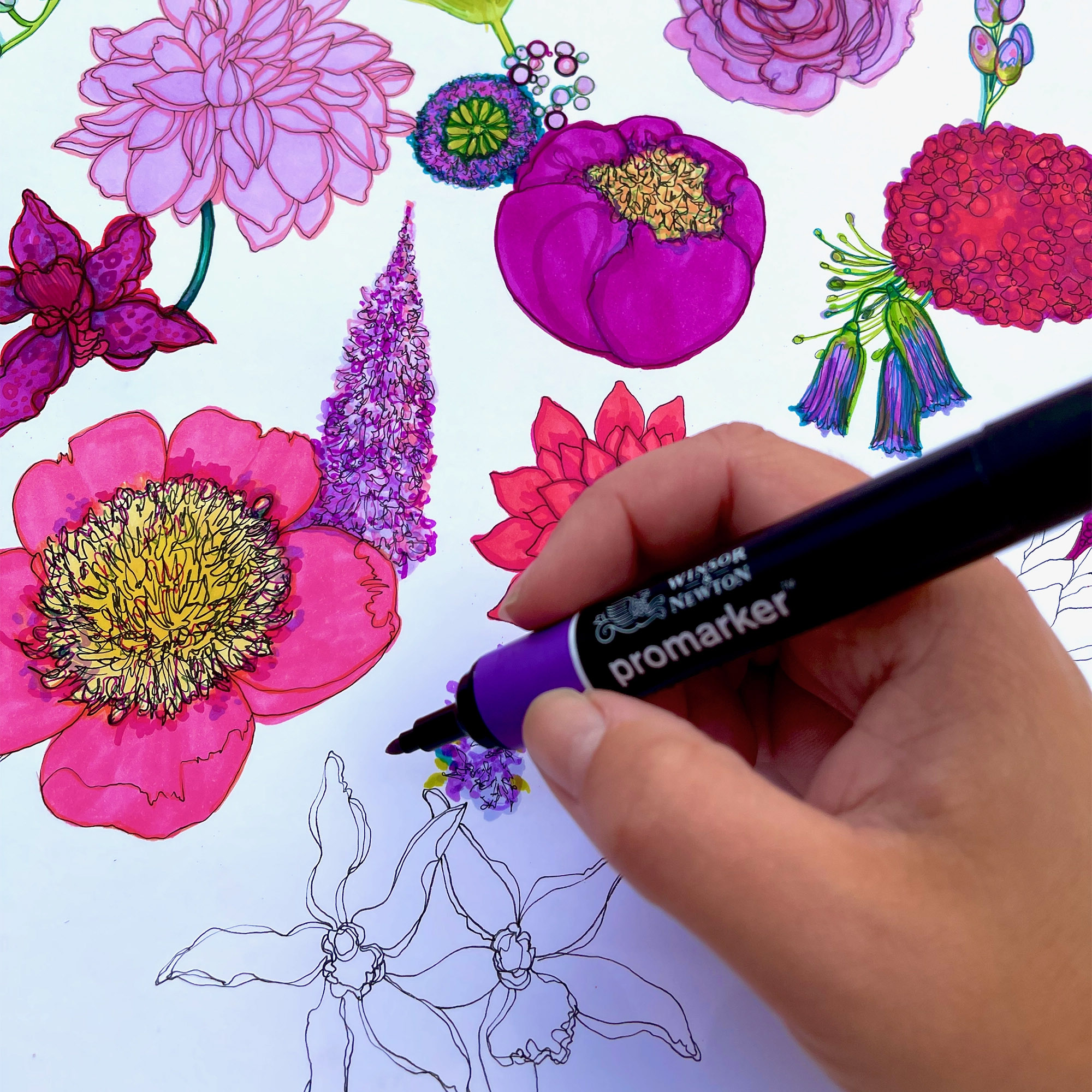 Society6 ケース Purple Peonies by Marcella Wylie Society6 ケース Purple Peonies by Marcella Wylie Artist