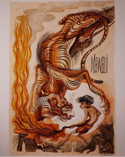 Art That Makes Me Click - Curated by Paul Shipper Jungle Book – Mowgli and Shere Khan