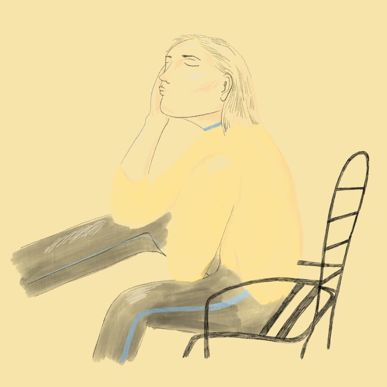 Character Illustrations Curated by Martin Colyer Sunbathing
