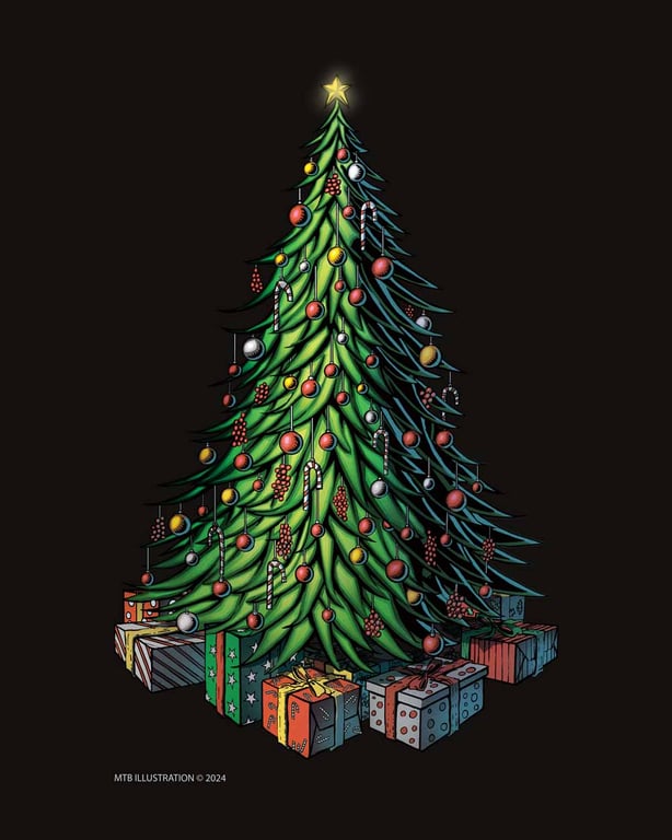 MTB Illustration Christmas Tree