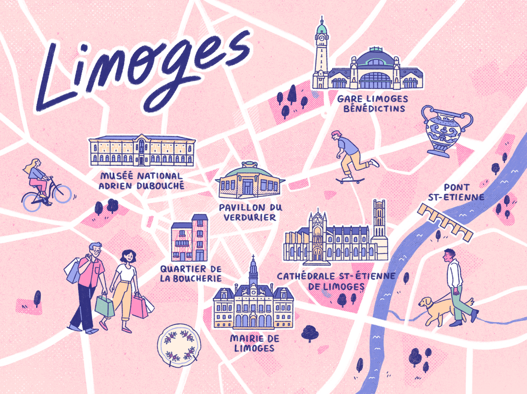 Jess Jenkins Limoges Illustrated Map