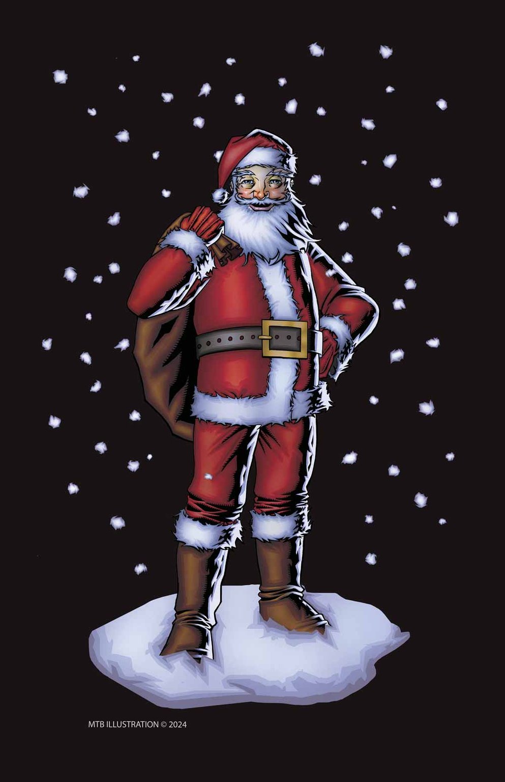 MTB Illustration Santa Claus