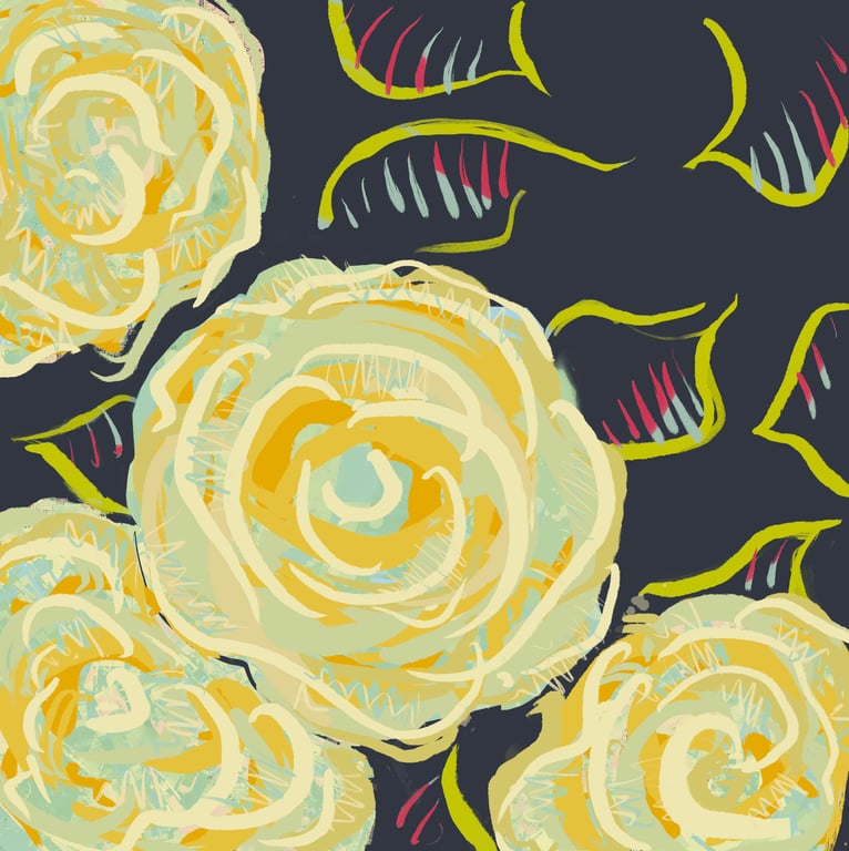 Kirsty Todd KTE010  Yellow Roses