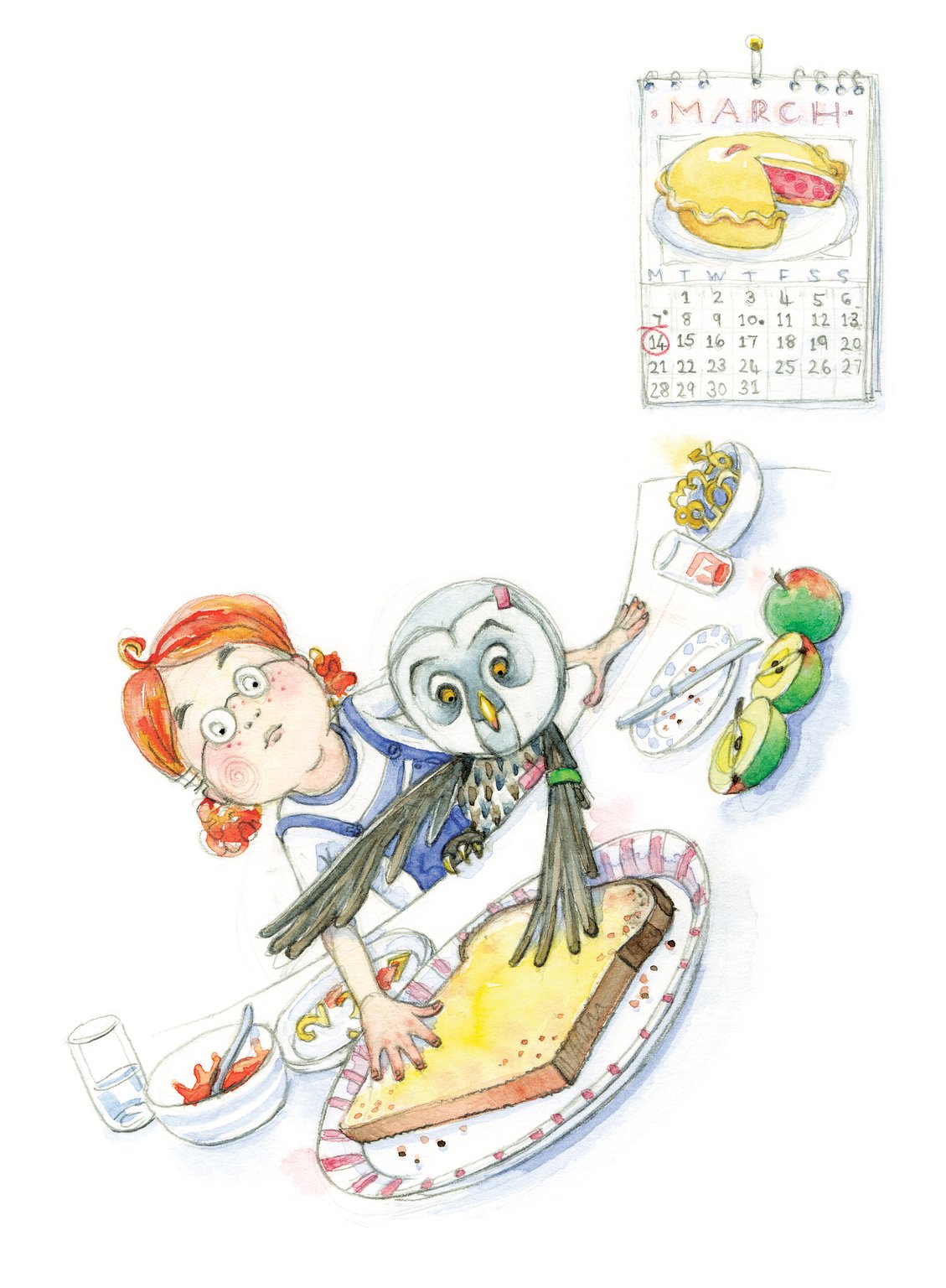 Johanna Amos Martha and Oscar share the toast – From “Martha the Mathemagicain and the Medieval Castle” – Tarquin