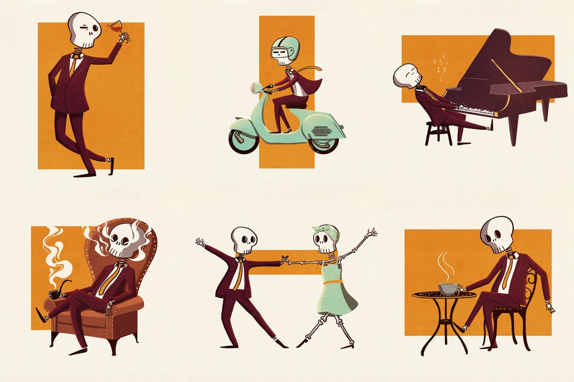 Character Illustrations Curated by Martin Colyer The Life of a Fancy Skeleton