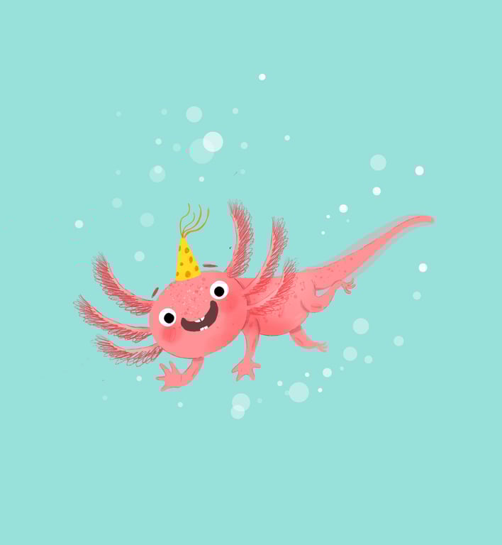 Lisa Hunt Albert the happy Axolotl