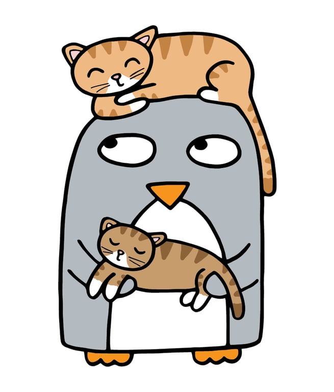 Ruth Mutch Crazy Cat Penguin