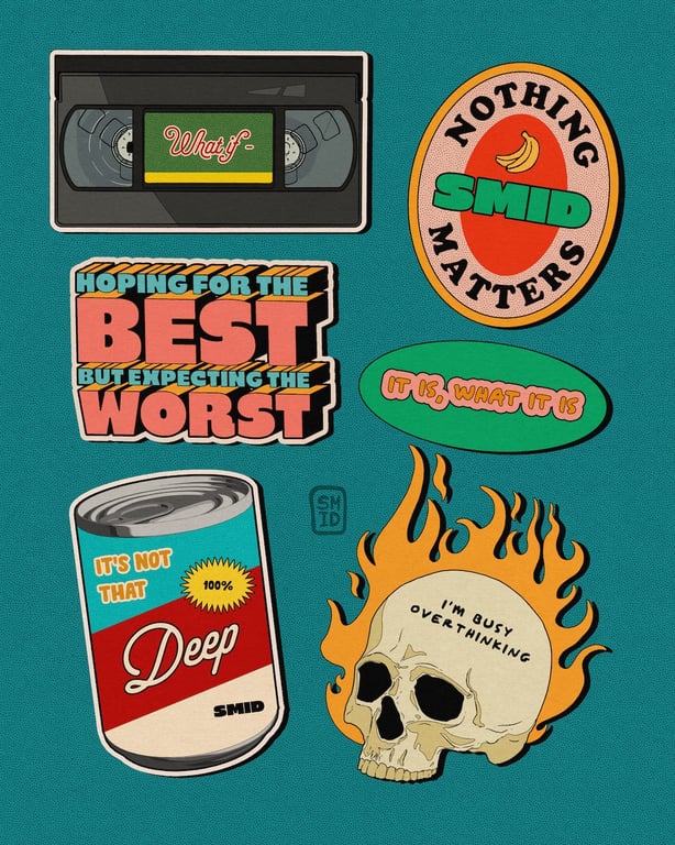Smid Illustrations Donaj_Sophie_Stickers_for_Overthinkers