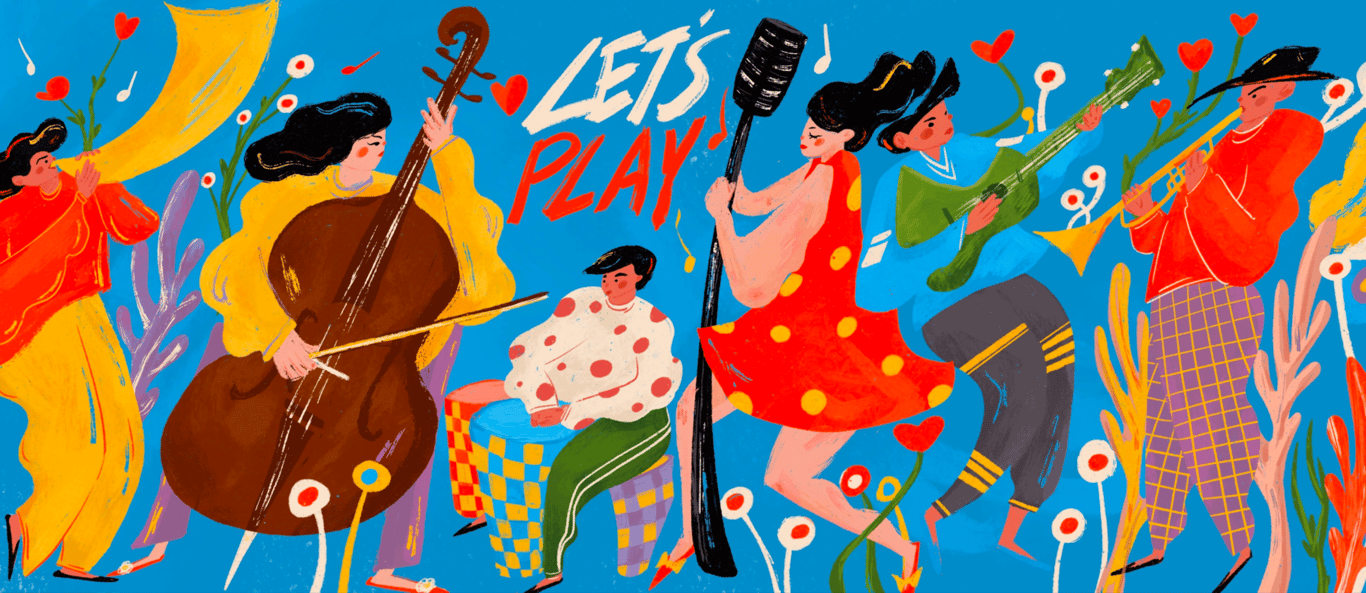 Emma Yitong Shen Let’s Play – For Street Piano Exhibition(painted on an acoustic piano)