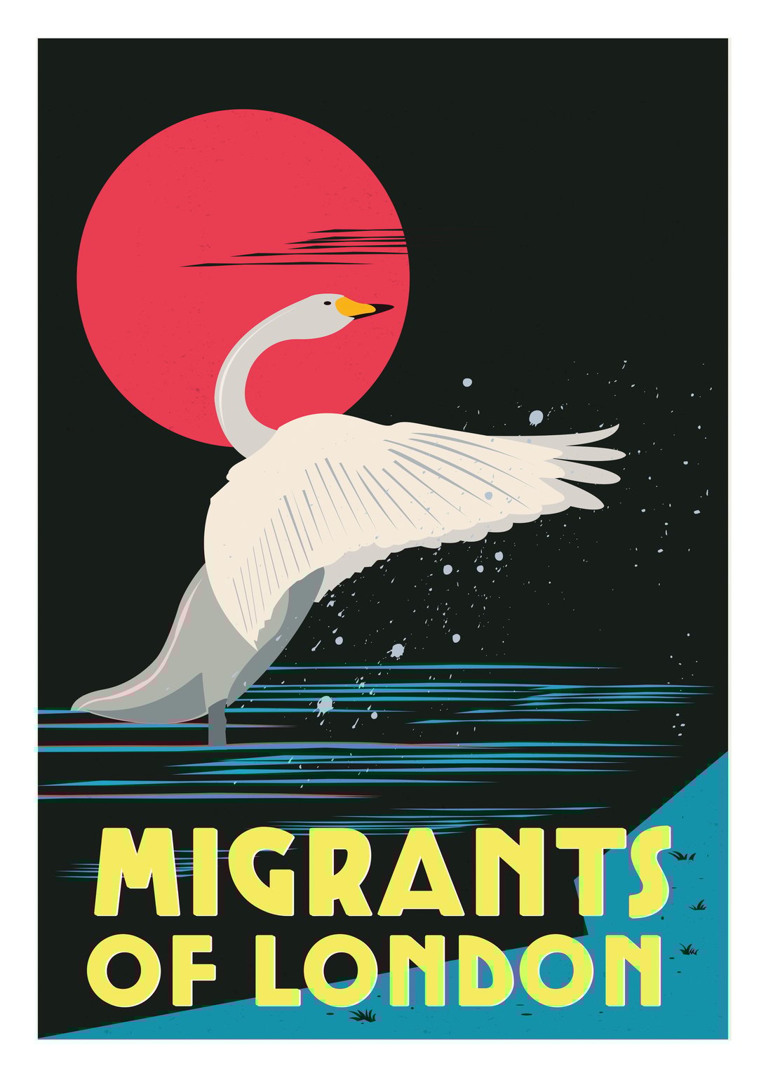 Mathanki Kodavasal Swan Dance Illustrated Art Print