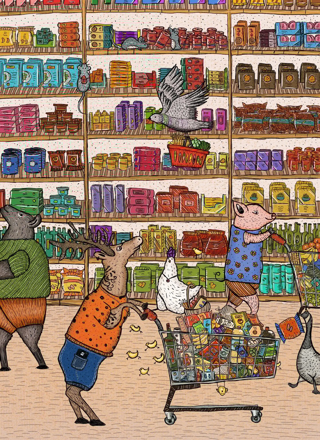 Natalia Kokkinos Animals go shoppping