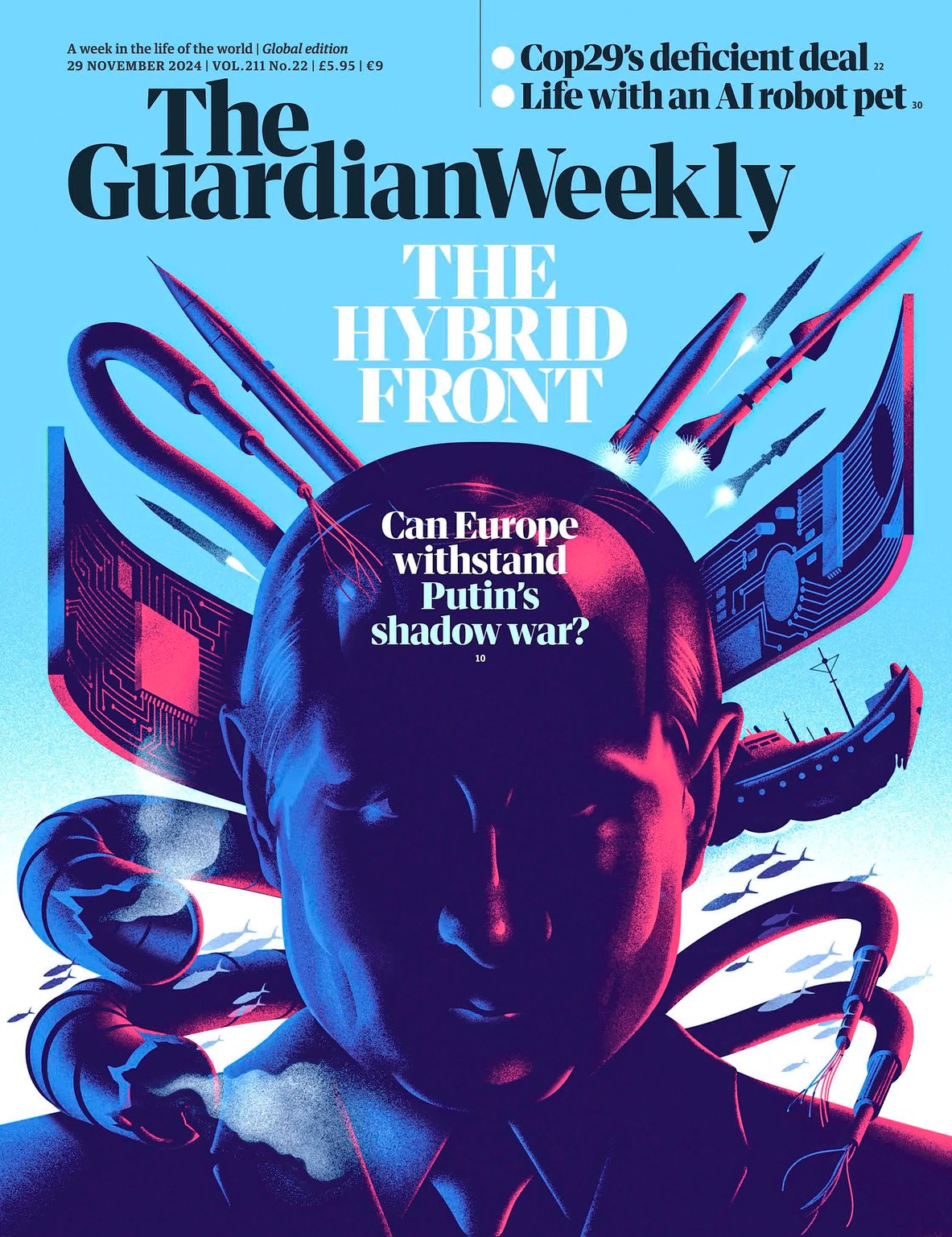 Sam Green Hybrid War cover / Guardian Weekly