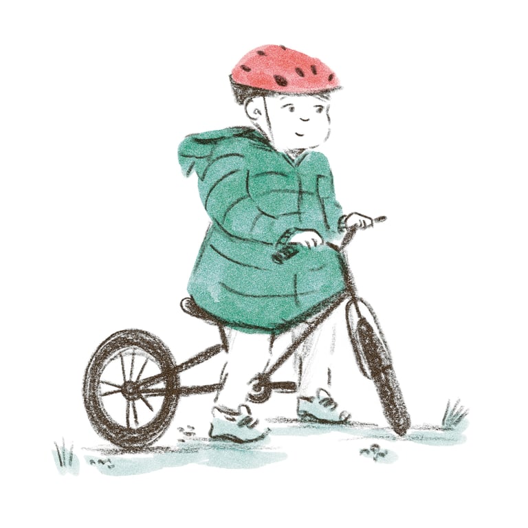 Simona Massa Boy on bike