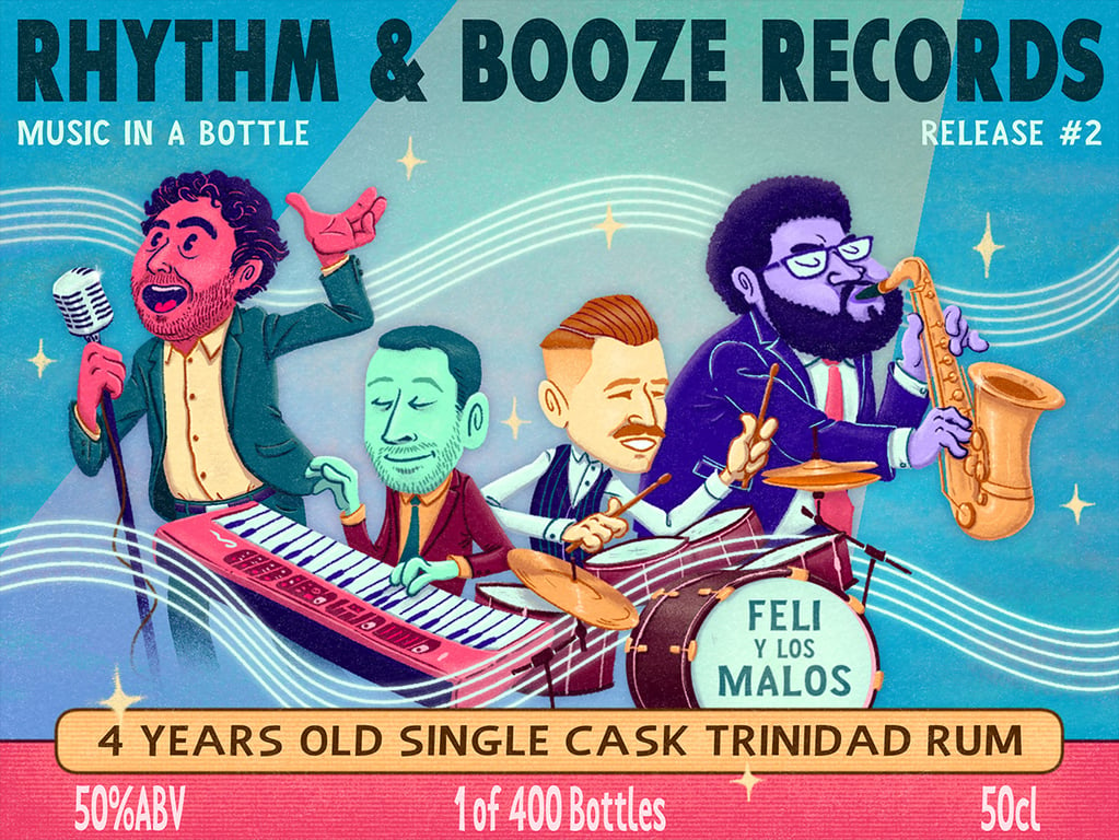 Adrian Borque Rhythm & Booze Rum Label