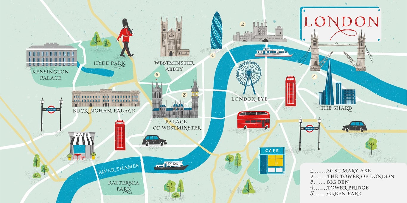 Dina Rizha Dina-Ruzha-illustrated-map-london