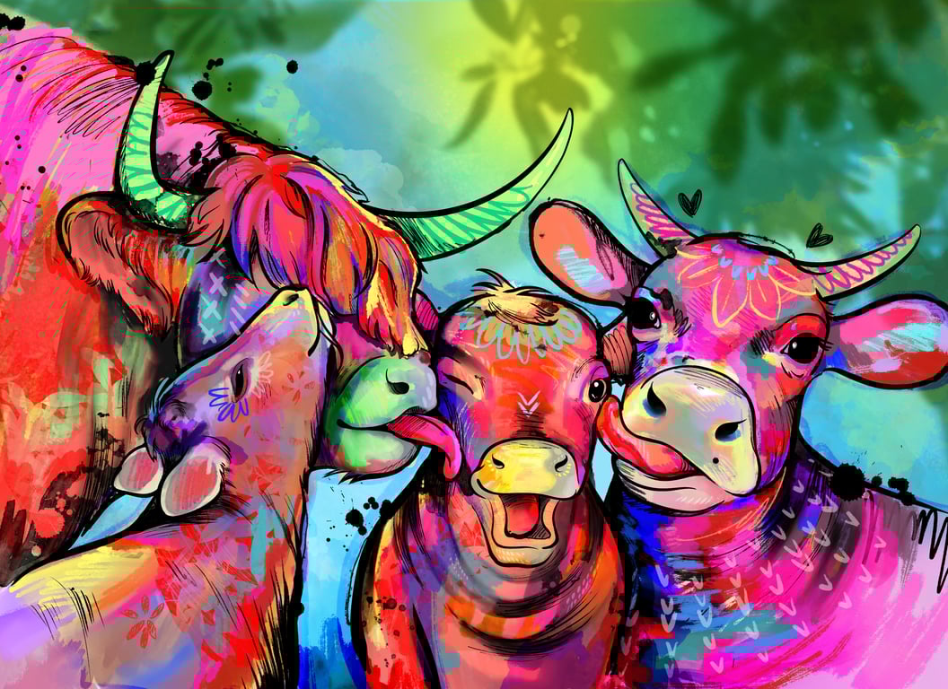 Shennaki Art Happy cows