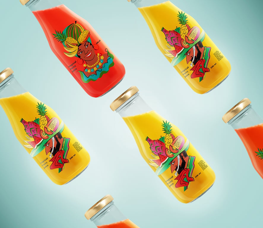 Dina Rizha dina-ruzha-juice-packaging-illustration