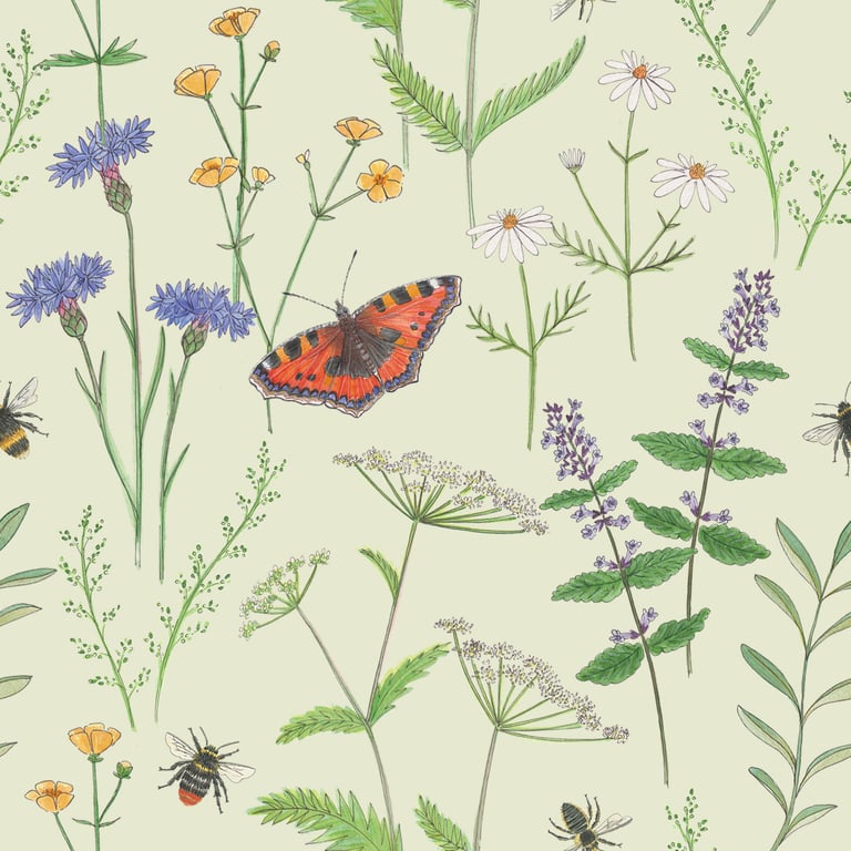 Sarah Dowling Wildlife wrapping paperpattern