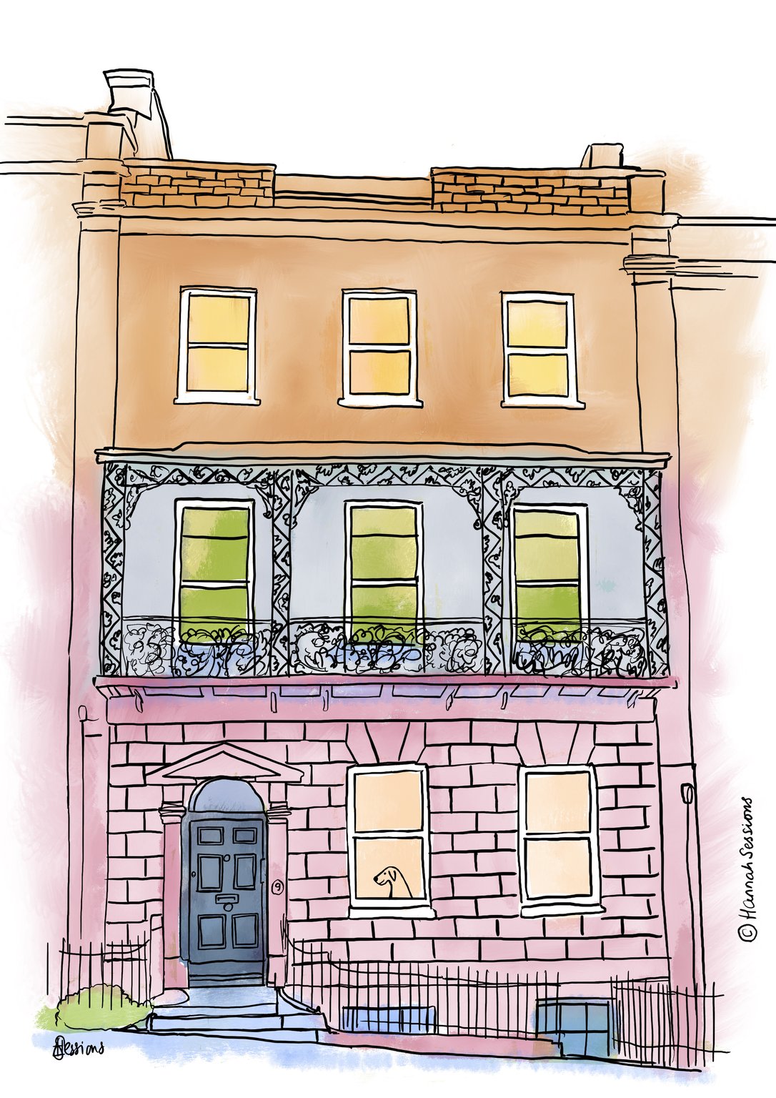 HANNAH SESSIONS Petite stylised building
