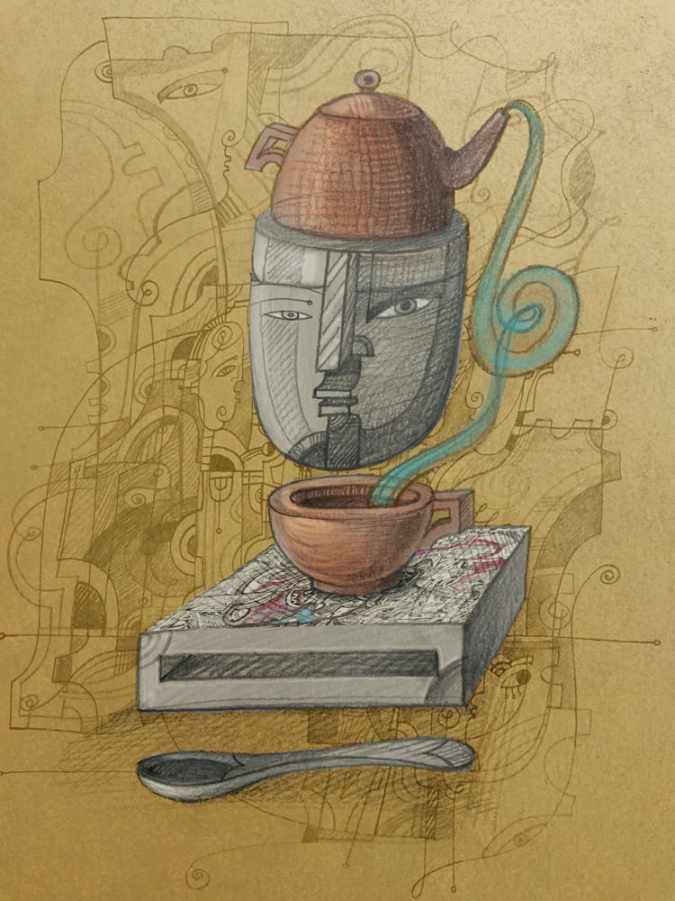 Petra Stefankova With a Cup of Tea