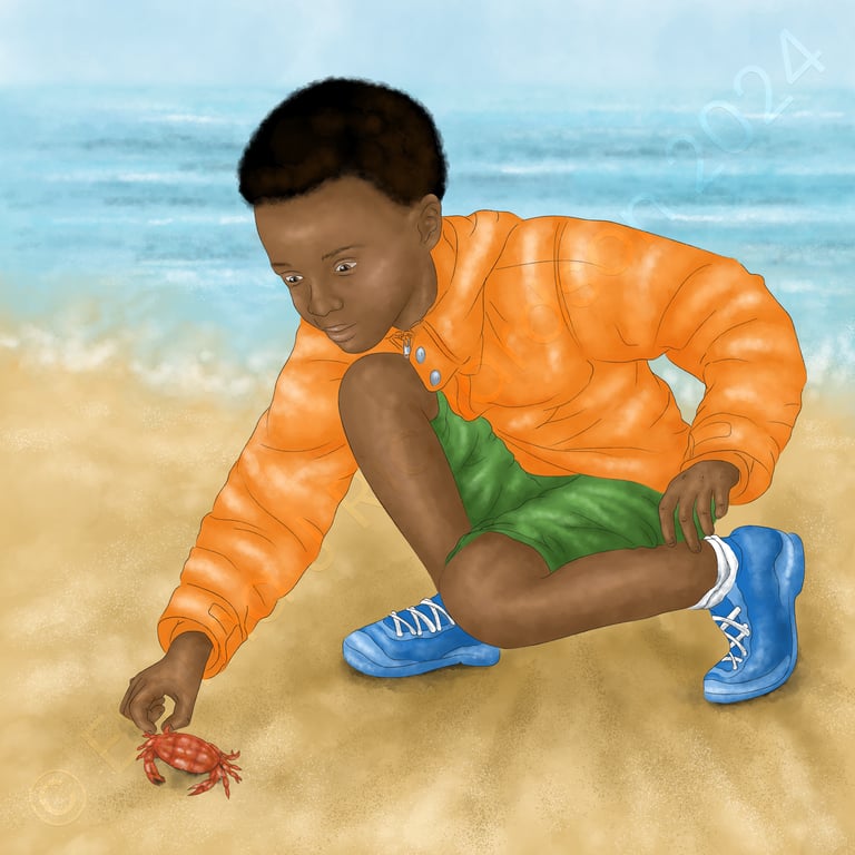 Emma J Richardson Boy on beach