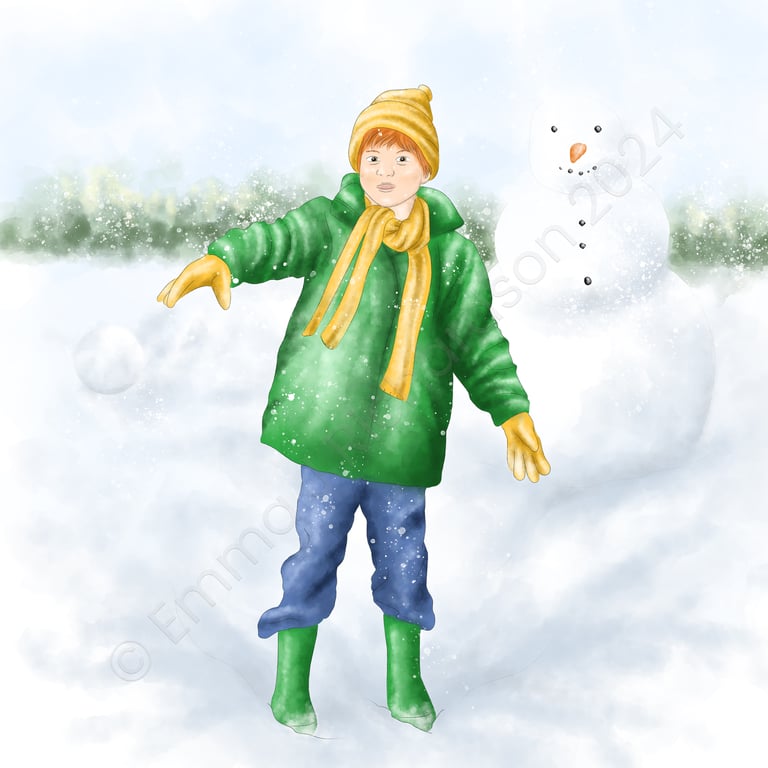 Emma J Richardson Boy in snow