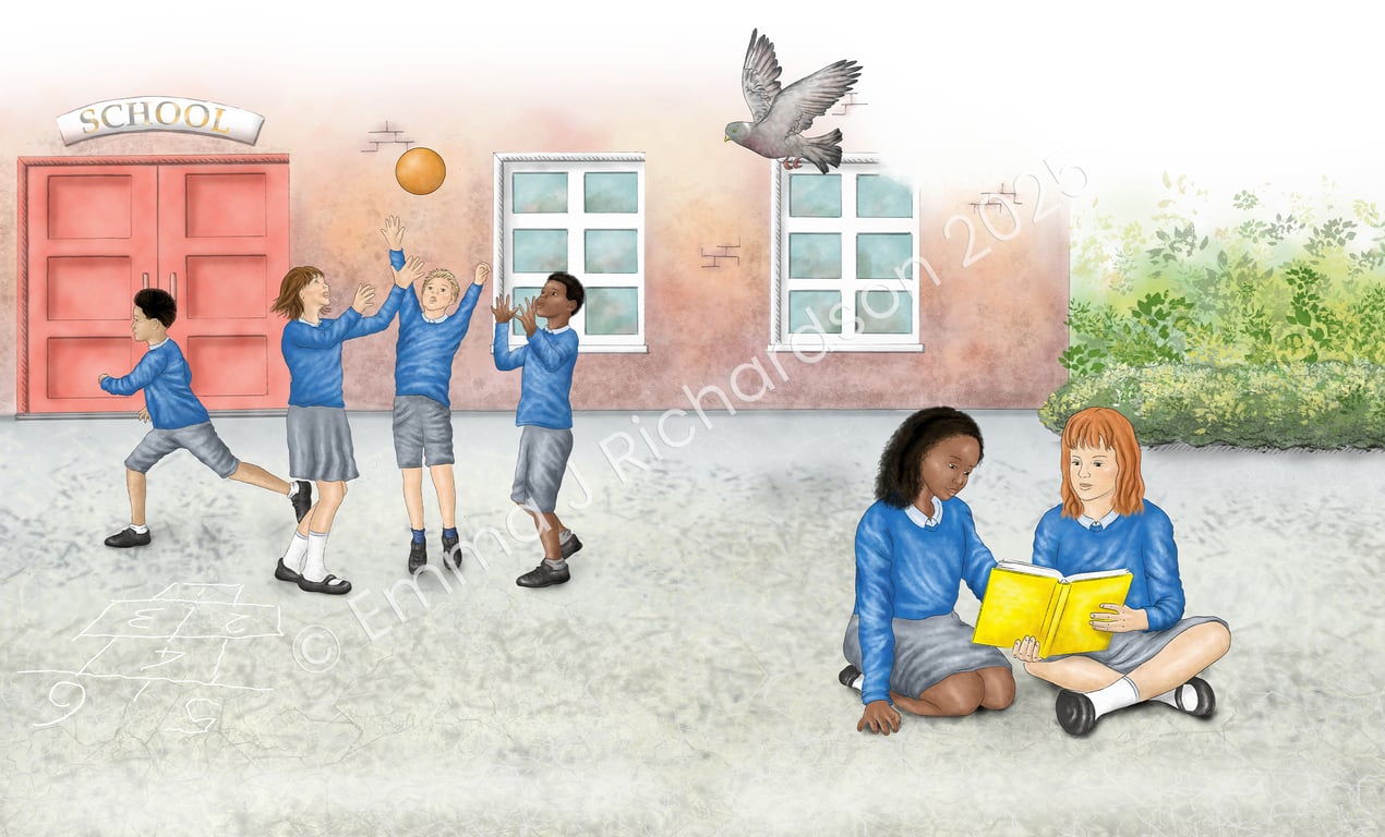 Emma J Richardson Charley at school