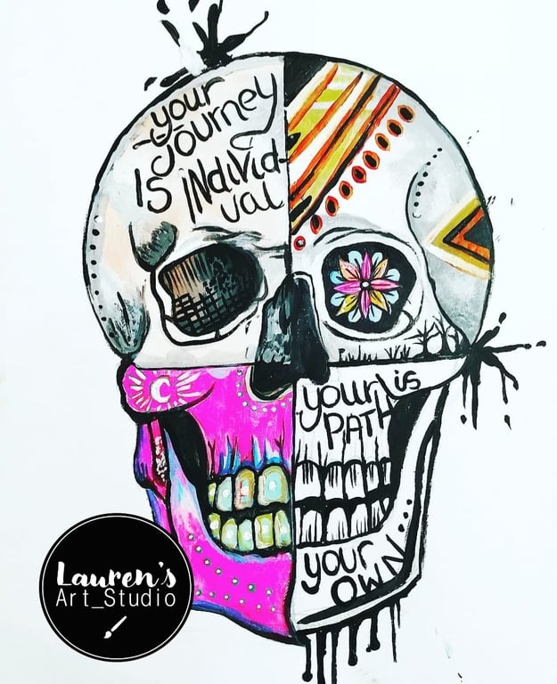 Lauren Bishop - @LaurensArtStudioGB Tribal Skull