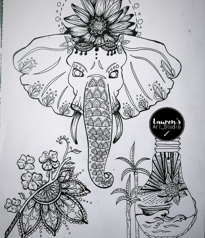 Lauren Bishop - @LaurensArtStudioGB Tattoo Flash Sheet