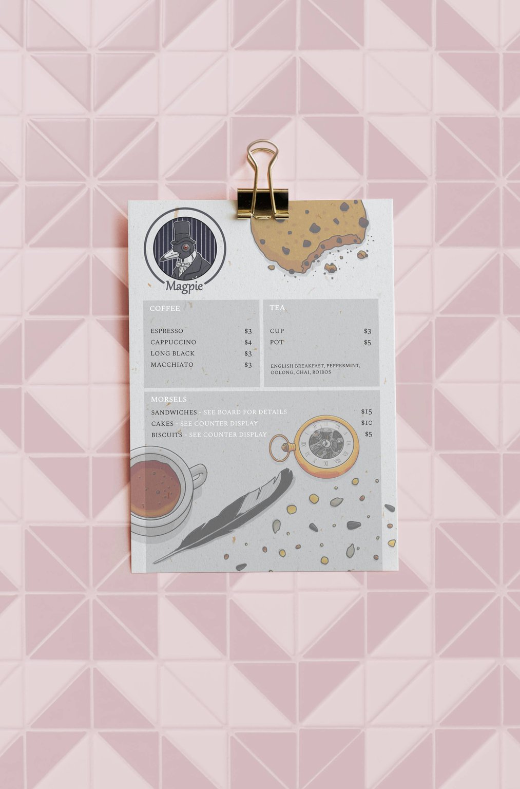 Kristian Aus Magpie Cafe Menu