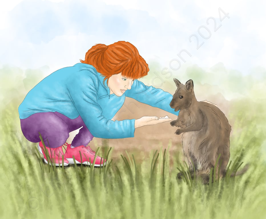 Emma J Richardson Girl with wallaby
