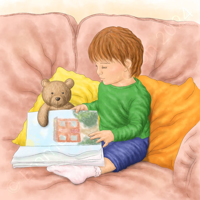 Emma J Richardson Child with book